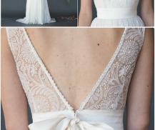 The Fair Trade Sunflower Lace Wedding Dress From Celia Grace with deep v back The Fair Trade Sunflower Lace Wedding Dress From Celia Grace with deep v back